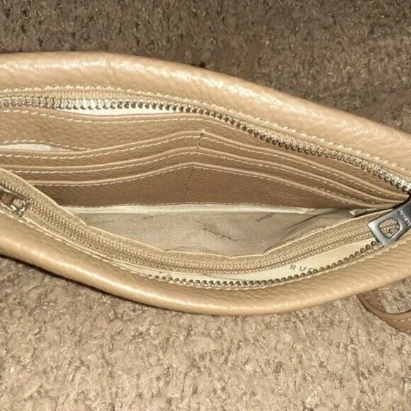 RUDSAK-Crossbody/Wristlet/Shoulder-Taupe Brown Leather-Fringed-Near Mint - Picture 8 of 9